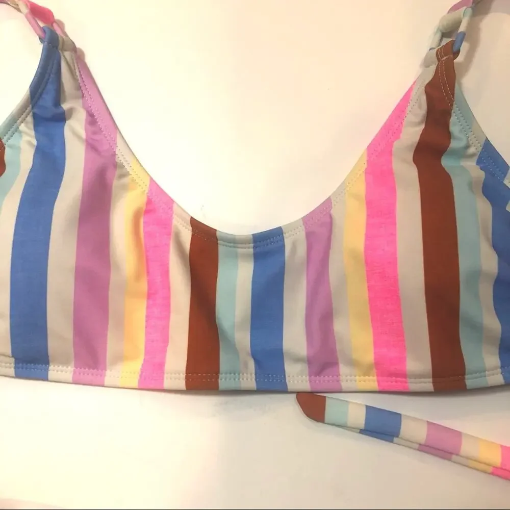 California Waves Junior striped swim top bandeau